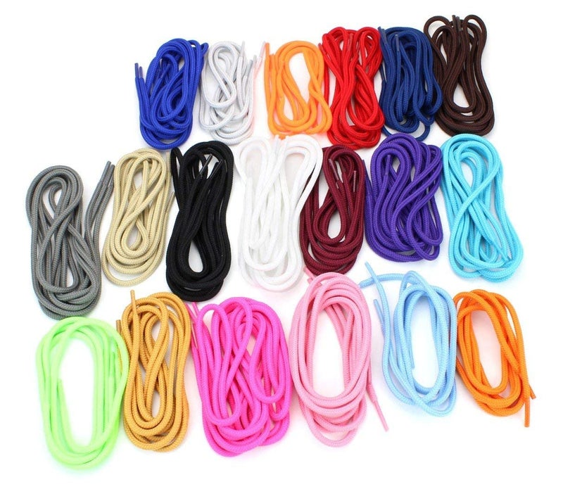 BCB Wear رباط أحذية BCB بسمك 3/16" بألوان صلبة لجميع أنواع الأحذية عدة أطوال (بني-45) - Image 5
